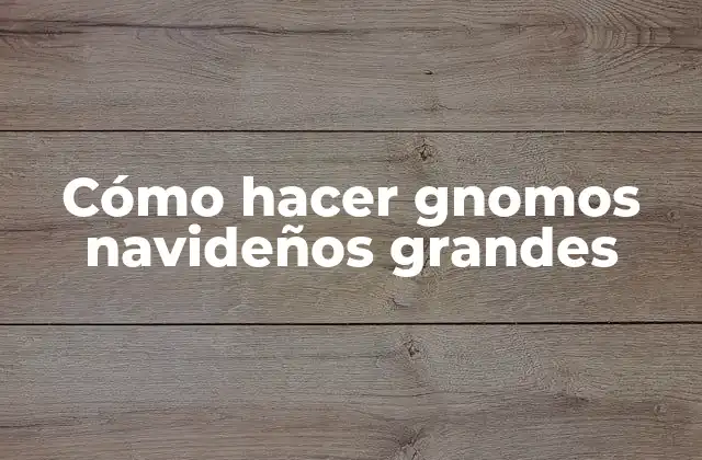 Cómo Hacer Gnomos Navideños Grandes