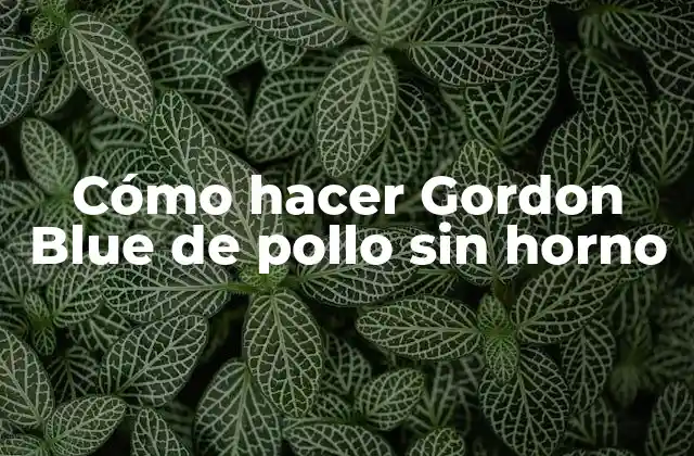 Cómo Hacer Gordon Blue de Pollo sin Horno