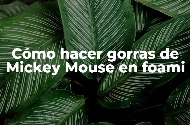 Cómo Hacer Gorras de Mickey Mouse en Foami