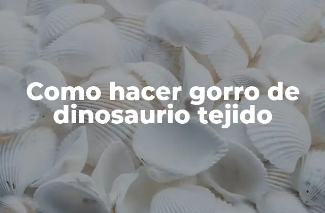 Como Hacer Gorro de Dinosaurio Tejido 2 ¿Qué es un gorro de dinosaurio tejido?