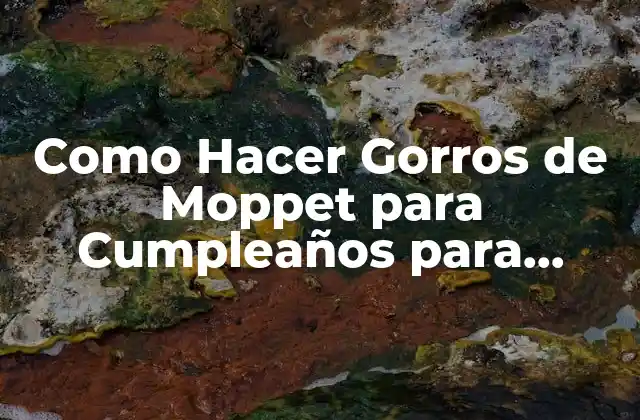 Como Hacer Gorros de Moppet para Cumpleaños para Niños