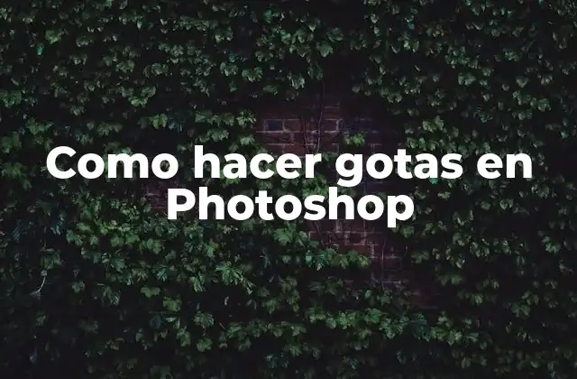 Como Hacer Gotas en Photoshop 2 ¿Qué son las gotas en Photoshop?