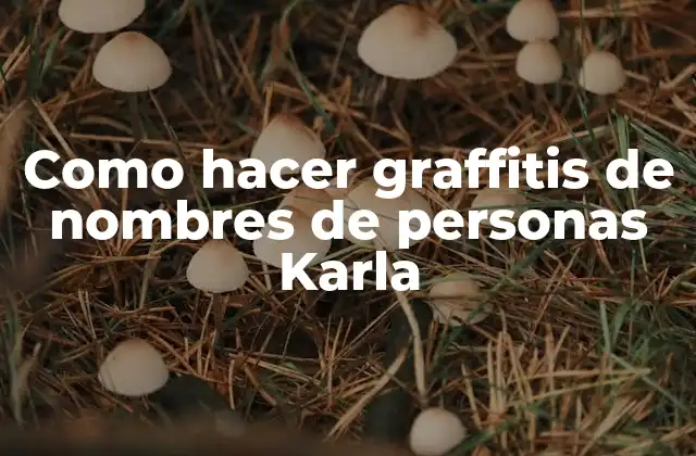 ¿Qué es un grafiti de nombre de persona Karla?