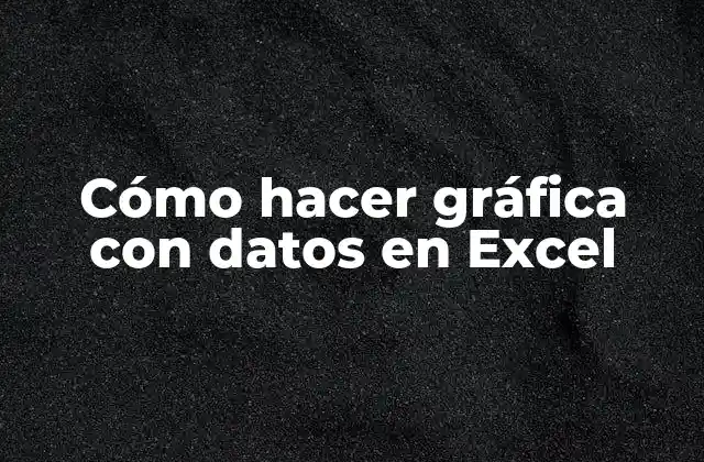 Cómo Hacer Gráfica con Datos en Excel