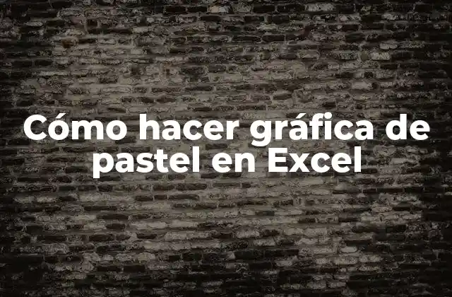 Cómo Hacer Gráfica de Pastel en Excel