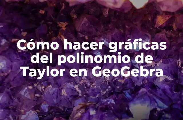 Cómo Hacer Gráficas Del Polinomio de Taylor en Geogebra