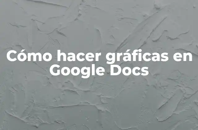 Cómo Hacer Gráficas en Google Docs