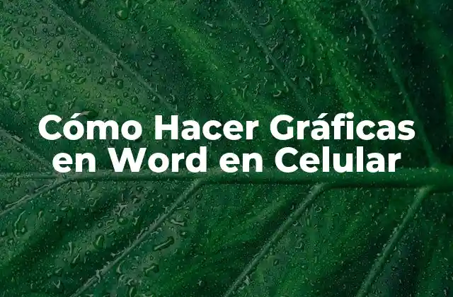 Cómo Hacer Gráficas en Word en Celular