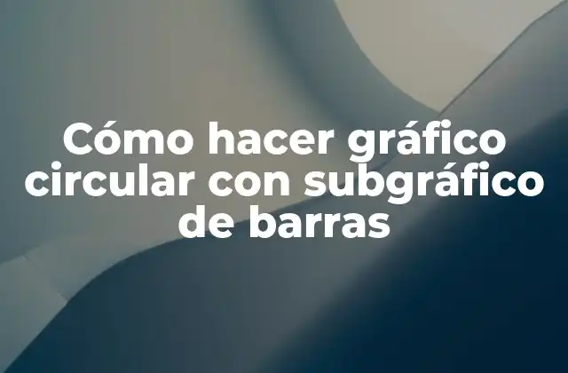 Cómo Hacer Gráfico Circular con Subgráfico de Barras