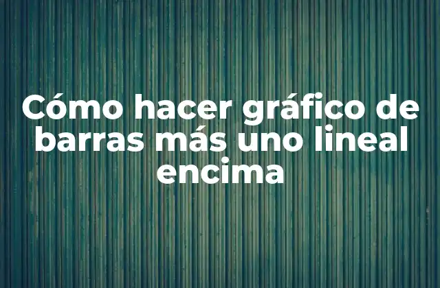 Cómo Hacer Gráfico de Barras Más Uno Lineal Encima