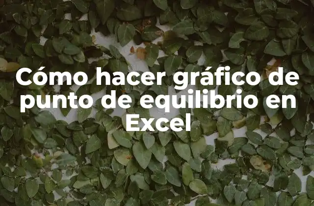 Gráfico de punto de equilibrio en Excel