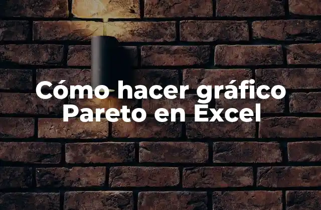 Cómo Hacer Gráfico Pareto en Excel