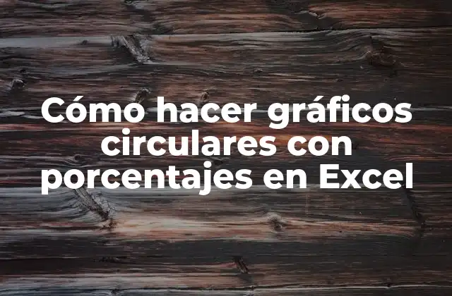 Cómo Hacer Gráficos Circulares con Porcentajes en Excel