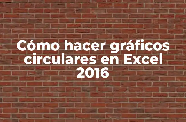 Cómo Hacer Gráficos Circulares en Excel 2016