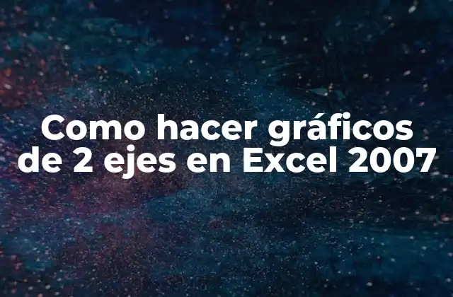 Como Hacer Gráficos de 2 Ejes en Excel 2007