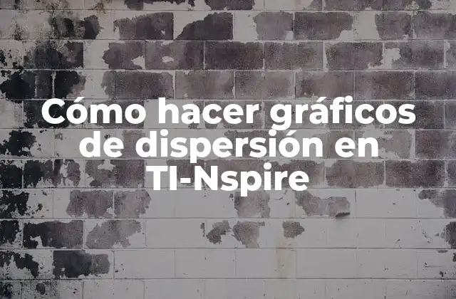 Cómo Hacer Gráficos de Dispersión en Ti-nspire