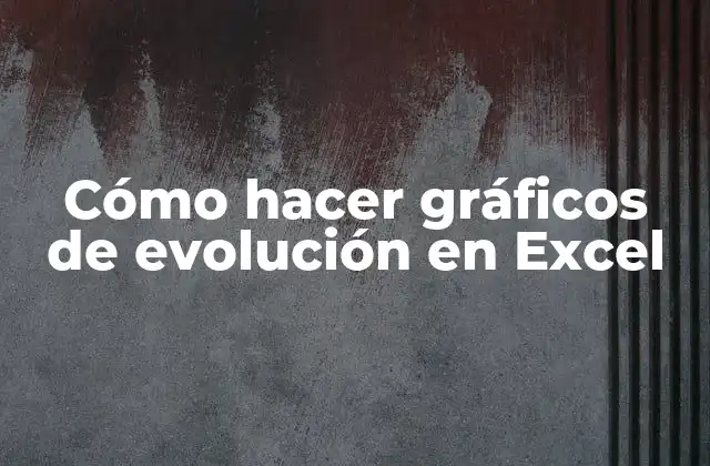 Cómo Hacer Gráficos de Evolución en Excel