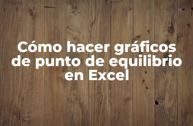 Cómo Hacer Gráficos de Punto de Equilibrio en Excel
