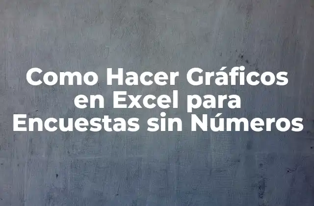Como Hacer Gráficos en Excel para Encuestas sin Números