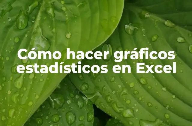 Cómo Hacer Gráficos Estadísticos en Excel