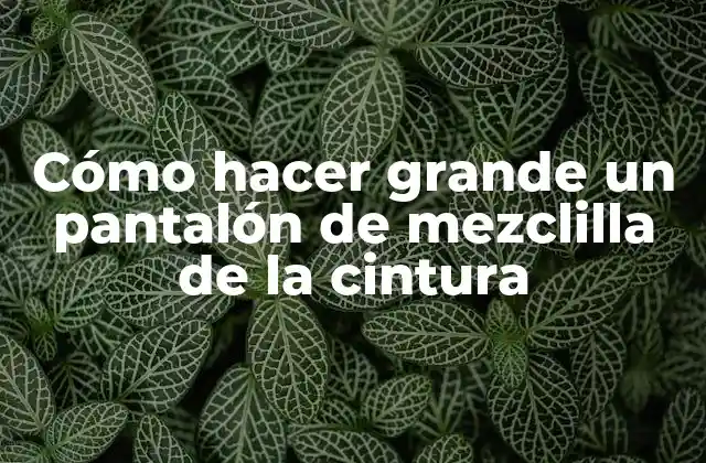 Cómo Hacer Grande un Pantalón de Mezclilla de la Cintura