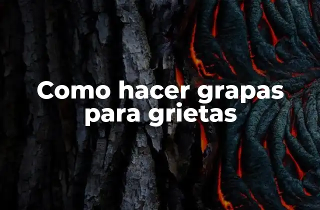 Como Hacer Grapas para Grietas