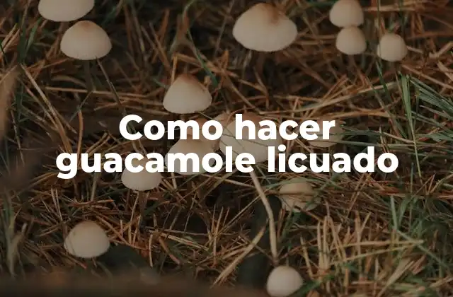 Como Hacer Guacamole Licuado