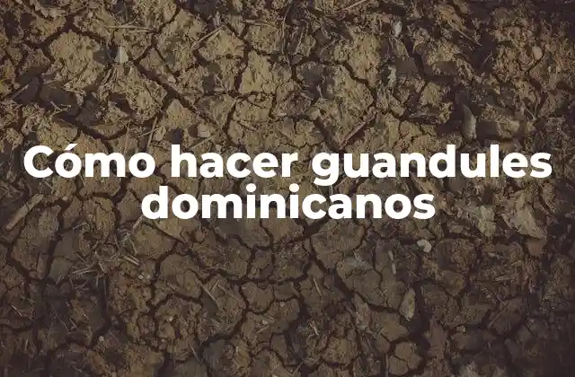 Cómo Hacer Guandules Dominicanos