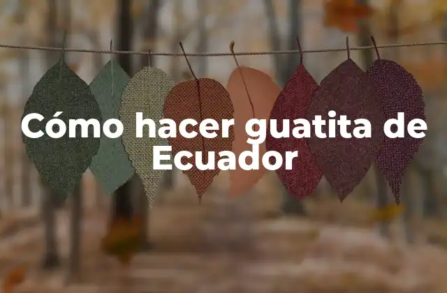 Cómo Hacer Guatita de Ecuador 2 ¿Qué es la guatita de Ecuador?