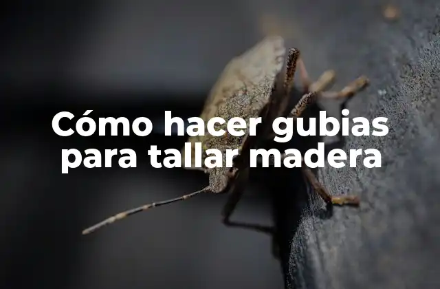 Cómo Hacer Gubias para Tallar Madera