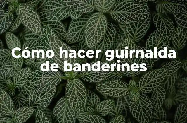 Cómo Hacer Guirnalda de Banderines