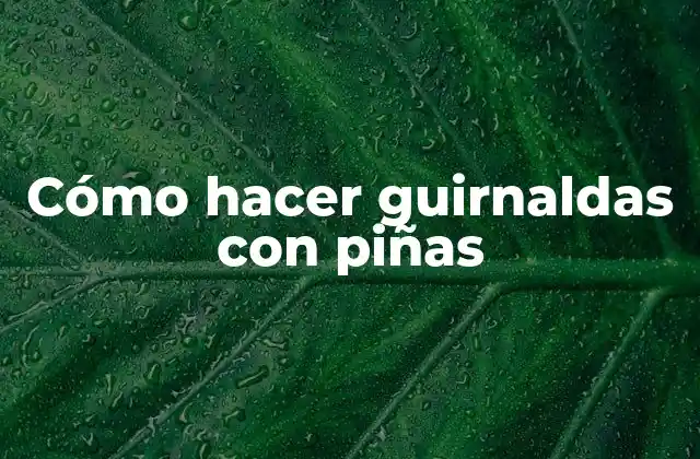 Cómo Hacer Guirnaldas con Piñas