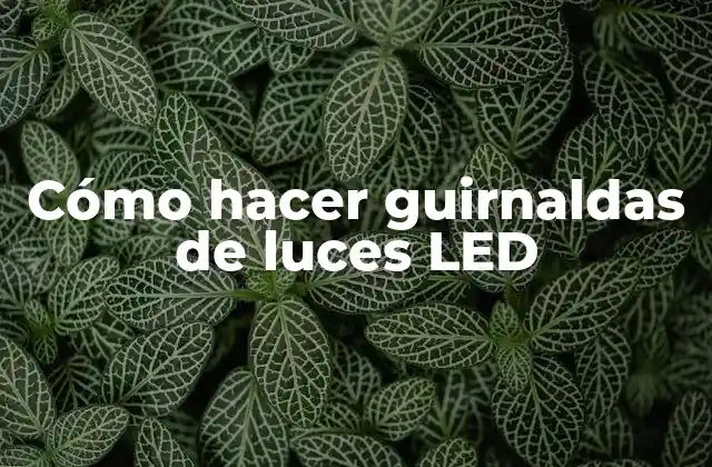 Cómo Hacer Guirnaldas de Luces Led