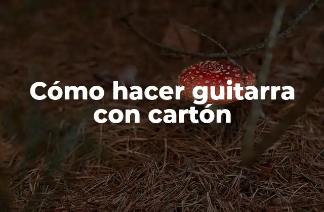 ¿Qué es una guitarra con cartón?