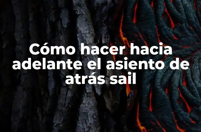 Cómo Hacer hacia Adelante el Asiento de Atrás Sail