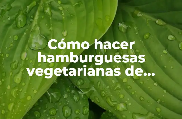 Cómo Hacer Hamburguesas Vegetarianas de Garbanzos 2 Cómo hacer hamburguesas vegetarianas de garbanzos