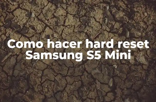 ¿Qué es un hard reset y para qué sirve en un Samsung S5 Mini?