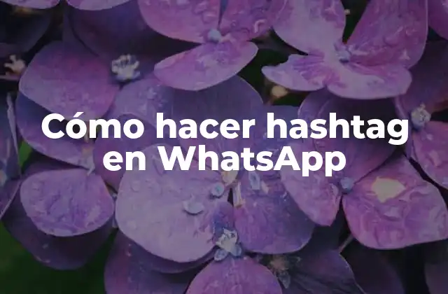 Cómo Hacer Hashtag en Whatsapp