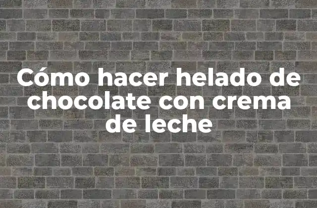 Cómo Hacer Helado de Chocolate con Crema de Leche 2 Helado de chocolate con crema de leche