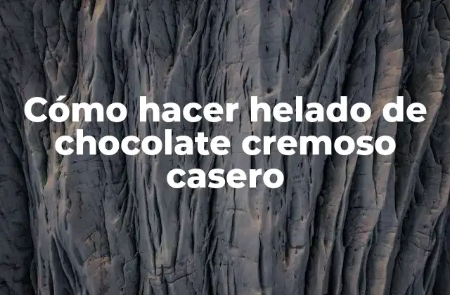 Cómo Hacer Helado de Chocolate Cremoso Casero