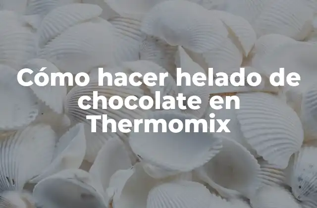 Cómo Hacer Helado de Chocolate en Thermomix