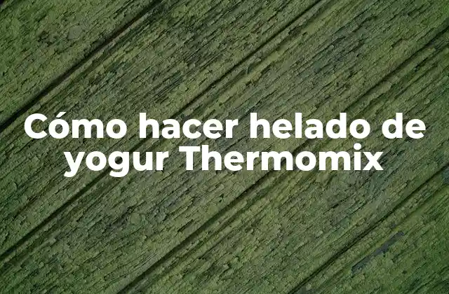 Cómo Hacer Helado de Yogur Thermomix