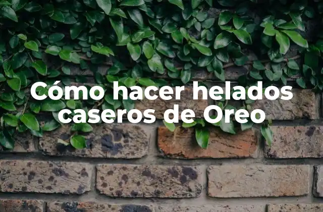 Cómo Hacer Helados Caseros de Oreo