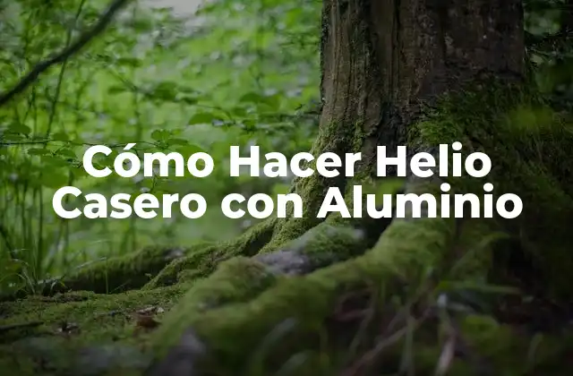 Cómo Hacer Helio Casero con Aluminio 2 ¿Qué es el Helio Casero con Aluminio?