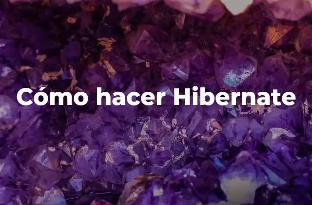 Cómo Hacer Hibernate