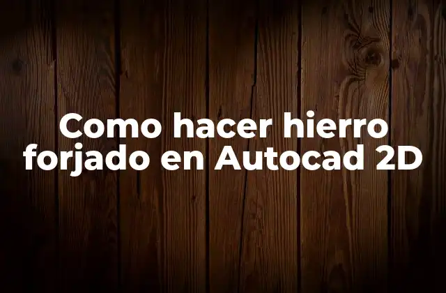 Como Hacer Hierro Forjado en Autocad 2d