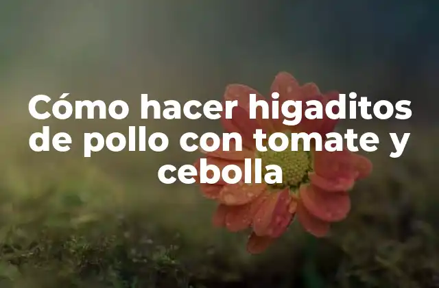 Cómo Hacer Higaditos de Pollo con Tomate y Cebolla