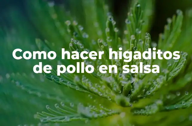 Como Hacer Higaditos de Pollo en Salsa