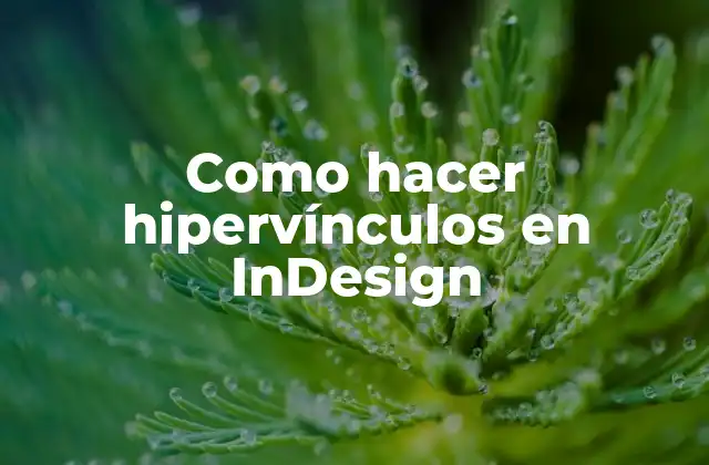 Como Hacer Hipervínculos en Indesign
