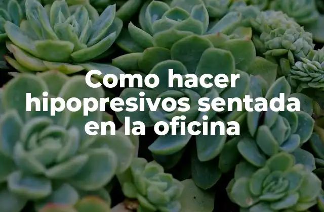 Como Hacer Hipopresivos Sentada en la Oficina